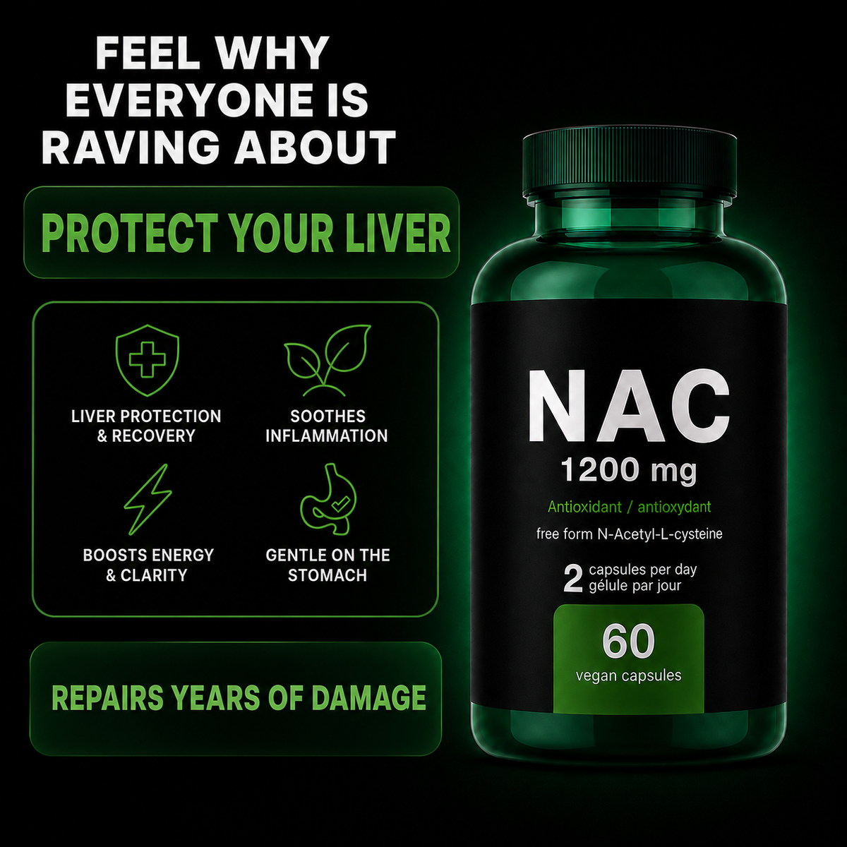 DetoxxLab™ NAC (N-Acetyl-Cysteine)